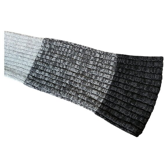 Women's Style & Co. Striped Bell Sleeve Tunic Length Gray Sweater Size Medium - Picture 5 of 7